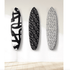 Modern nlack scribble wall decorative painted surfboards by kerri rosenthal