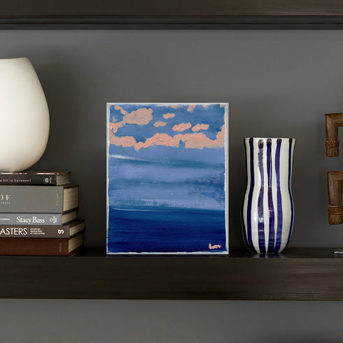 Mykonos Morning Original Painting inspired home interior for modern living spaces by Kerri Rosenthal