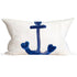 White ground with Indigo blueYou Anchor Me cute decorative throw pillows by Kerri Rosenthal