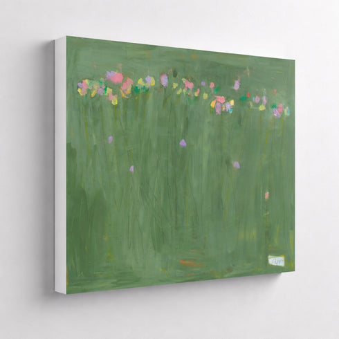 Colorful large green floral artwork - Shop floral art print by Kerri Rosenthal.