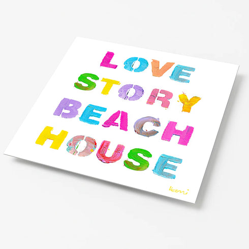 Love Story Beach House Art Print