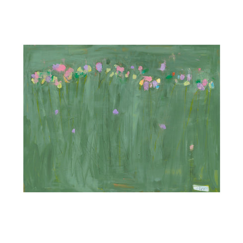 Large green floral wall art - Shop floral art print by Kerri Rosenthal.
