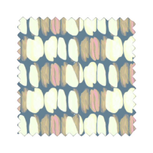 Tulips blue oyster linen fabric - Unique designer fabrics by Kerri Rosenthal