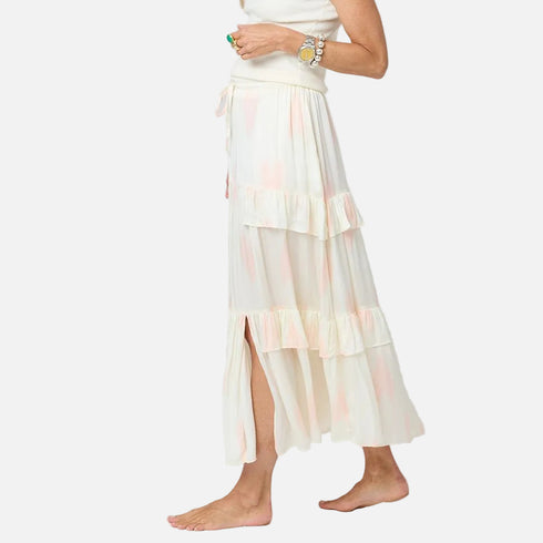 Athena long cream maxi skirt - Shop women’s cute maxi ruffled skirts by Kerri Rosenthal.