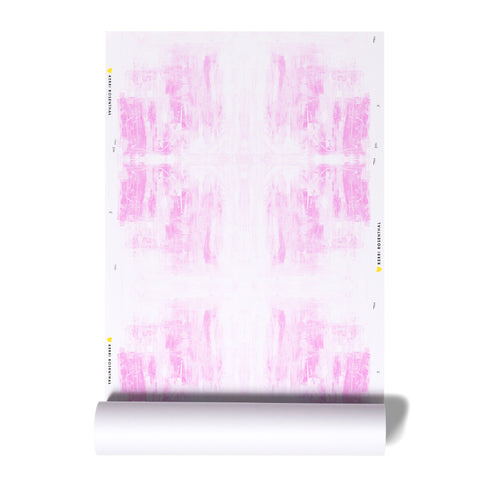 High quality BF’s Jeans white and pink wallpaper by Kerri Rosenthal - designer wall paper for modern living room decor