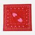 Drippy heart red bandana in 100% cotton - Shop women's cute cotton bandanas by Kerri Rosenthal.