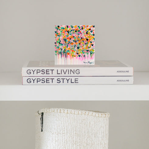 Beauty Is Love Block of Love Acrylic Mini Art Artwork by Kerri Rosenthal's artwork mounted on 3/4" plexiglass acrylic block