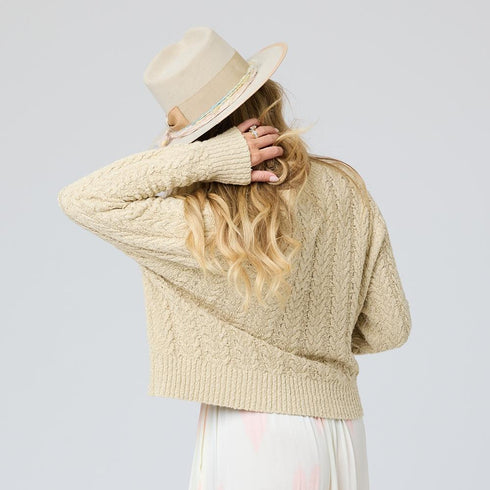 Beige womens cotton sweater - Shop cute sweaters by Kerri Rosenthal.