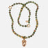 Bellota Dorada multicolor necklace with handcrafted agate bead and a gold-painted bronze charm by Kerri Rosenthal