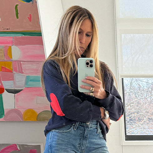 Benton Imperfect Heart Patch Sweatshirt