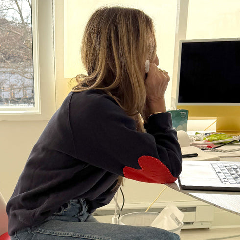 Benton Imperfect Heart Patch Sweatshirt