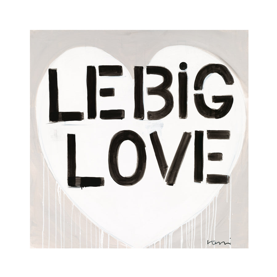 Big Love French Edition black and white word wall art print - Shop minimalist artwork decor by Kerri Rosenthal