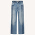 Billie cropped shadow blue cotton denim jeans with a wide straight leg and mid-rise - Shop women’s cute jeans by Kerri Rosenthal