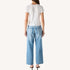 Billie cropped shadow blue cotton denim jeans with a wide straight leg and mid-rise - Shop women’s cute jeans by Kerri Rosenthal