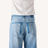 Billie cropped shadow blue cotton denim jeans with a wide straight leg and mid-rise - Shop women’s cute jeans by Kerri Rosenthal