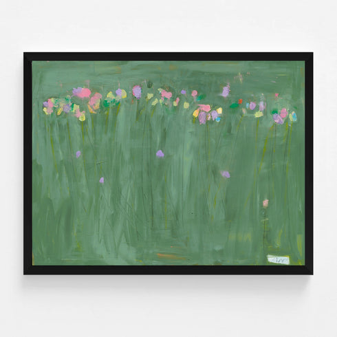 Large green floral wall art - Shop abstract artwork decor for any space by Kerri Rosenthal.