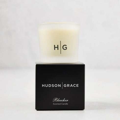 Birch bark, cedar, leather, wet leaves, and a hint of a distant fireplace. The Hudson Grace Bleecker candle brings the mood of a crisp New York autumn evening home. Hand-poured in the USA. 60-hour burn. Beautifully gift boxed.