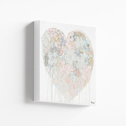 Bloom Boom Mini Wall Art on Stretched Canvas - Modern original wall artwork for living room or any room in your home by Kerri Rosenthal