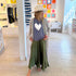 Blue suke imperfect heart tee with Ali contrast green maxi skirt. Cute women's tees and skirts by Kerri Rosenthal