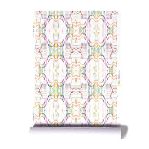 High quality colorful multi le kiss eco-friendly wallpaper by Kerri Rosenthal - designer wall paper