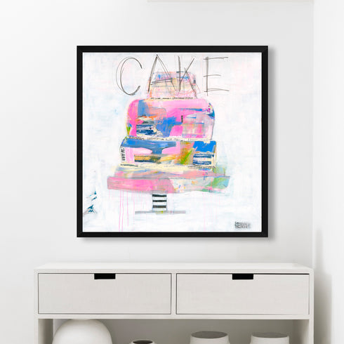 Cake Yum Art Print by Kerri Rosenthal - Unique art gifts for living room artwork decor