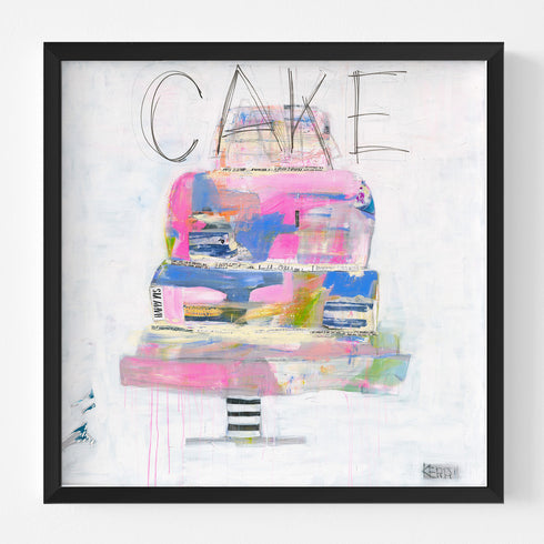 Cake Yum Art Print by Kerri Rosenthal - Unique art gifts for living room artwork decor
