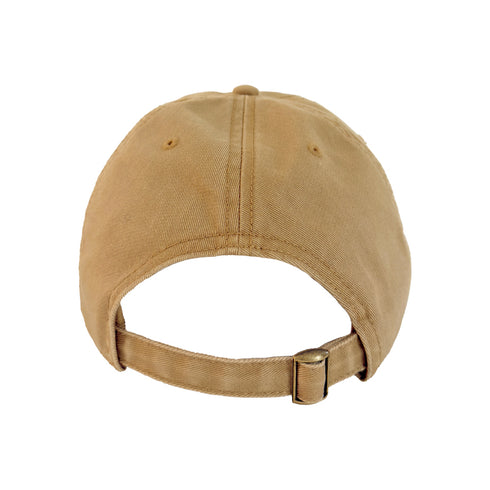 KR Imperfect leather heart camel baseball cap hat in 100% cotton with adjustable strap - Shop women's baseball cap hats by Kerri Rosenthal