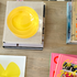 Planet Love Round cute yellow decorative bowl round modern home decor - Kerri Rosenthal