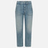 Cate blue jean in 100% cotton with high rise and a cropped relaxed fit - Shop women's cute jeans by Kerri Rosenthal