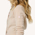 Charmed beige button-down cashmere cardigan with an embroidered tiny heart - Shop women's cute cardigans by Kerri Rosenthal