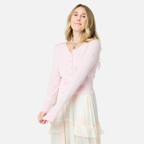 Charmed pink cashmere cardigan women - Shop the best cashmere cardigans by Kerri Rosenthal.