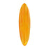 Clementine — hand-painted orange surfboard by Kerri Rosenthal, vertical canvas in clementine orange, signed by Kerri