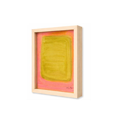 Color Note 1 Oak Shadow Box Art