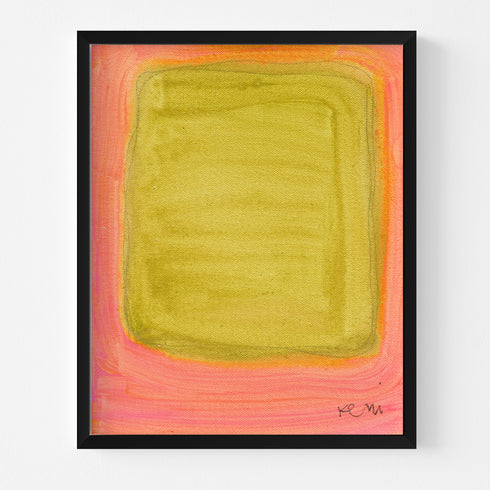 Color Note 1 multicolor wall art print in black frame by Kerri Rosenthal