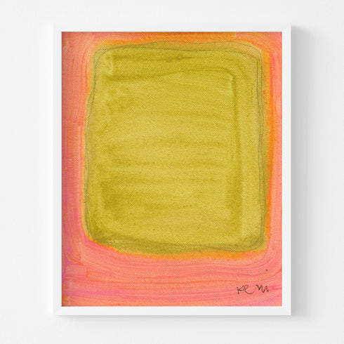 Color Note 1 multicolor wall art print in white frame by Kerri Rosenthal