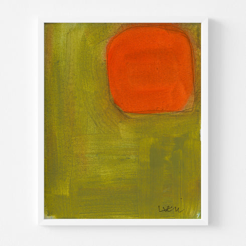 Color Note 3 multicolor wall art print in white frame by Kerri Rosenthal