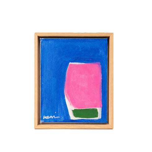 Color Note 6 blue abstract original painting - unique wall art print artwork decor by Kerri Rosenthal