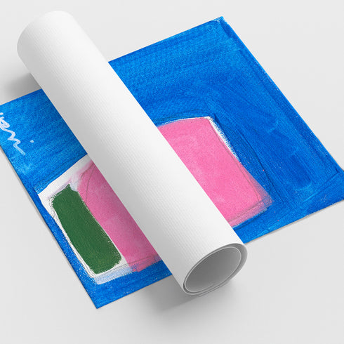 Color Note 6 blue abstract wall art print - Unique wall artwork decor by Kerri Rosenthal