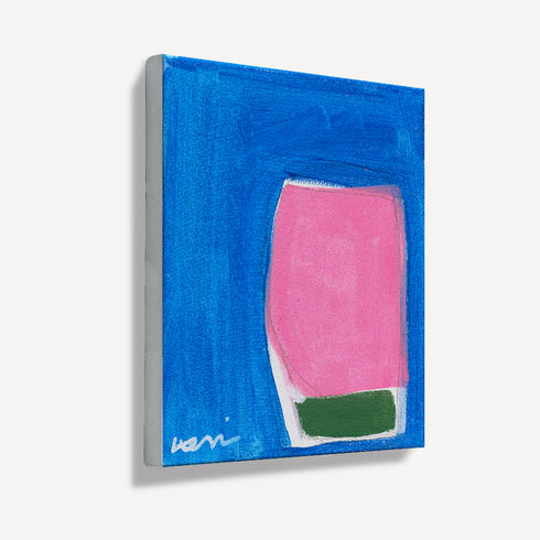 Color Note 6 blue abstract wall art print. Shop unique wall artwork decor by Kerri Rosenthal.