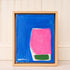 Color Note 6 blue abstract original wall art print artwork decor by Kerri Rosenthal