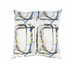 Colorful multi chrome cute decorative square throw pillow by Kerri Rosenthal
