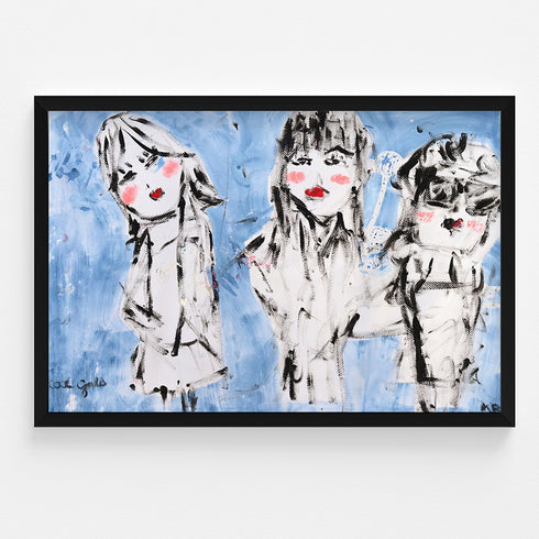 Cool Gals framed art print wall artwork decor for living room, bedroom, entryway, office or any space by Kerri Rosenthal.