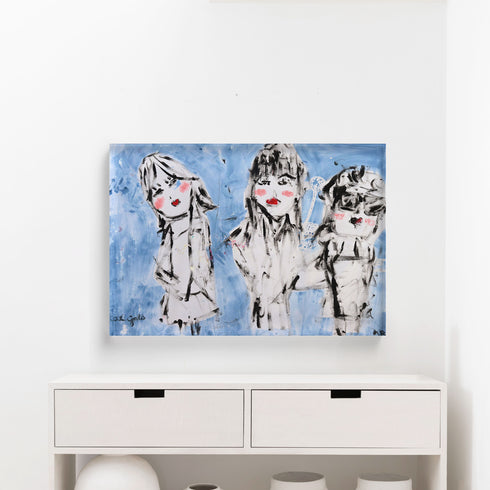 Cool Gals art print wall artwork decor for living room, bedroom, entryway, office or any space by Kerri Rosenthal.