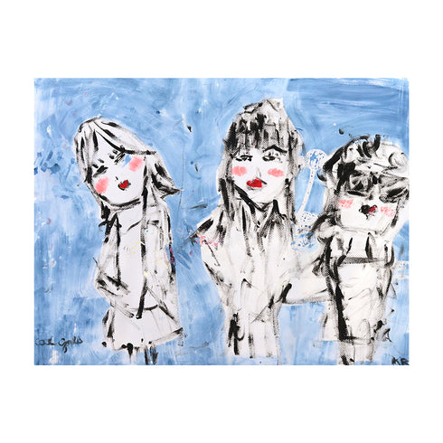 Cool Gals art print wall artwork decor for living room, bedroom, entryway, office or any space by Kerri Rosenthal.