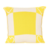 Core Imperfect Heart Throw Pillow in yellow sunshine color with cream and yellow heart design - cute decorative pillows for home decor made with cotton cashmere by Kerri Rosenthal.