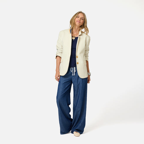 Summer cream stretch blazer womens - Shop women's casual blazer jackets by Kerri Rosenthal.