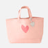 Imperfect heart pink cotton tote - Shop women's cute tote bags by Kerri Rosenthal.