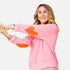 Pink womens designer sweatshirt in 100% cotton - Shop stylish heart sweatshirts by Kerri Rosenthal.