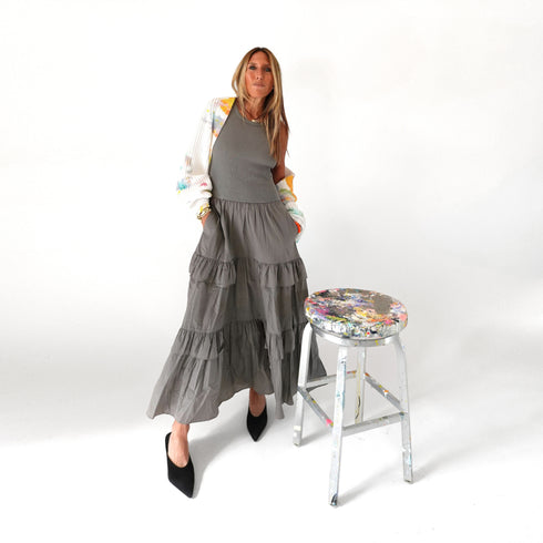 Multicolor shrug cropped sweater in 100% cotton - Shop women's cute shrugs by Kerri Rosenthal