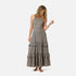 Athena grey ruffle midi dress in 100% cotton - Shop women's cute sleeveless midi dresses by Kerri Rosenthal.